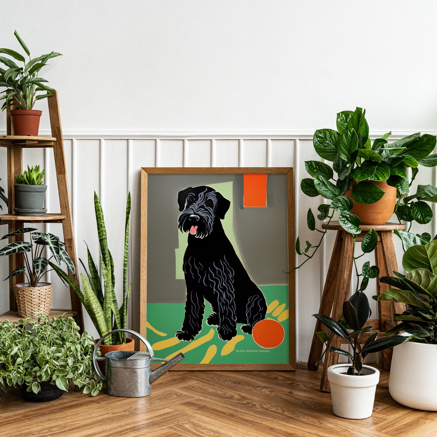 Black Terrier Artsy Wall Art Print