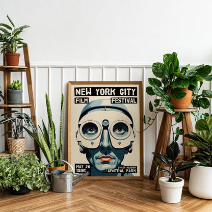 NYC Film Festival Robot Face Poster