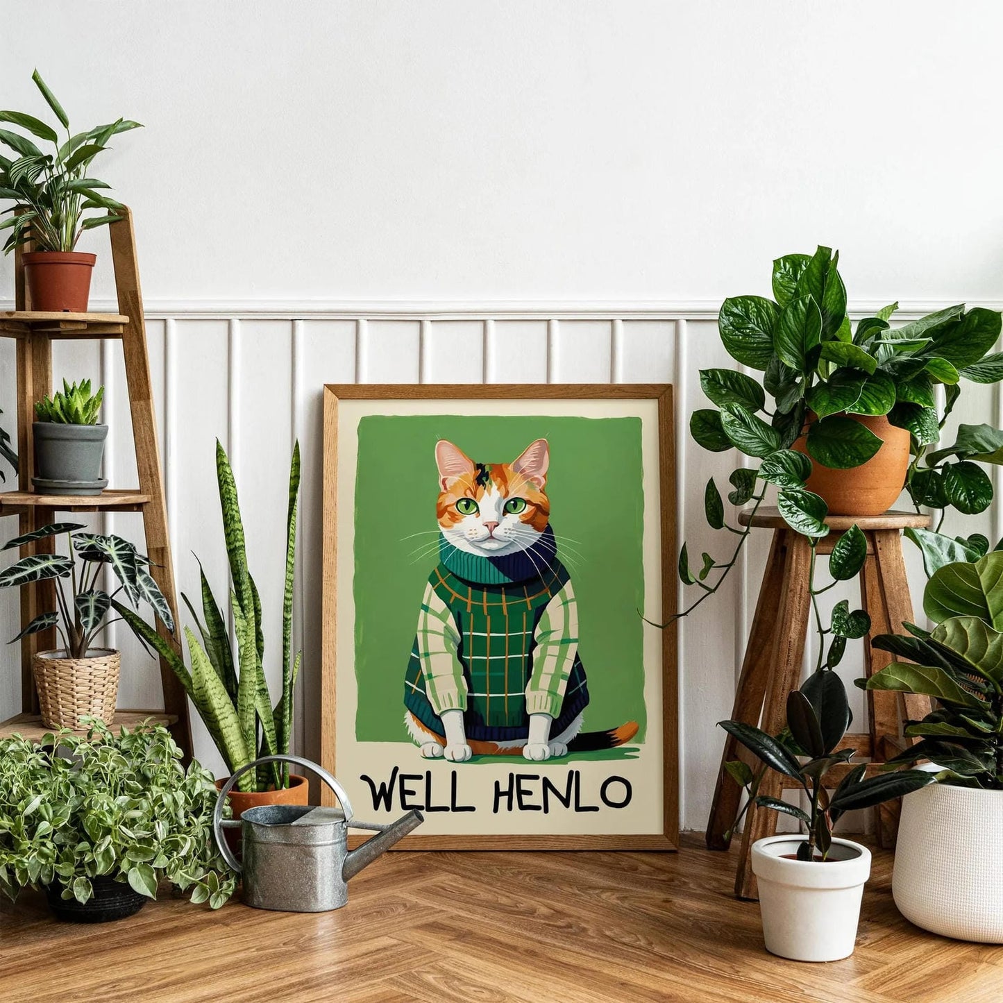 Well Henlo - Cat in Sweater Poster