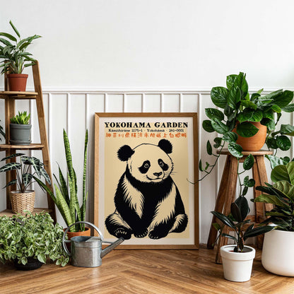 Yokohama Panda Garden Poster