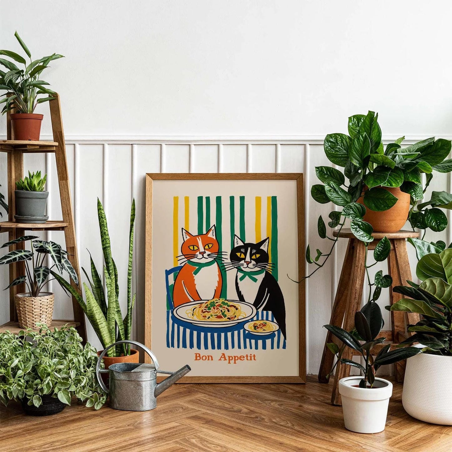 Bon Appetit Cat Dinner Poster
