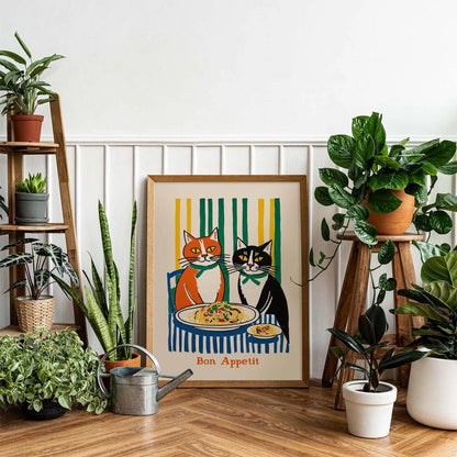 Bon Appetit Cat Dinner Poster