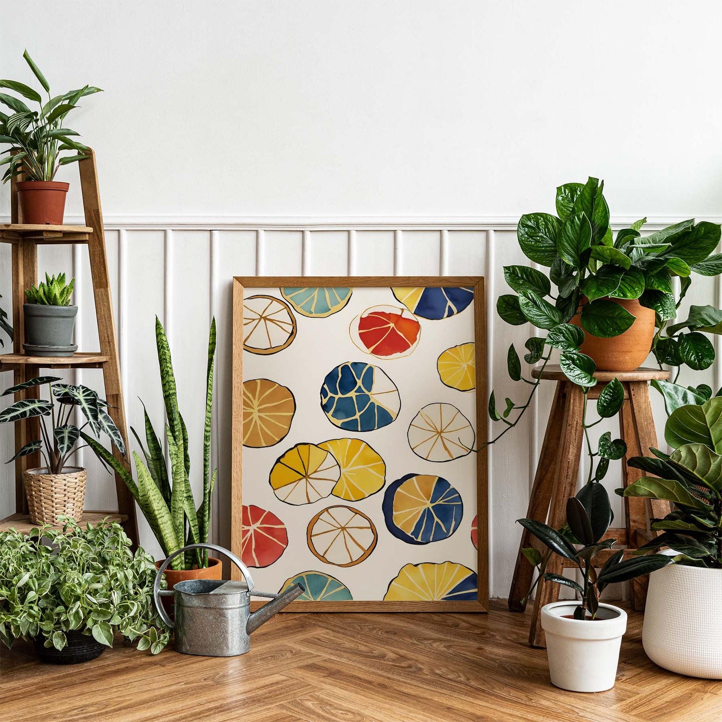 Citrus Slices Abstract Fruit Wall Art Print