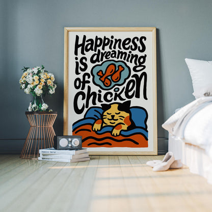 Funny Chicken Dream Poster
