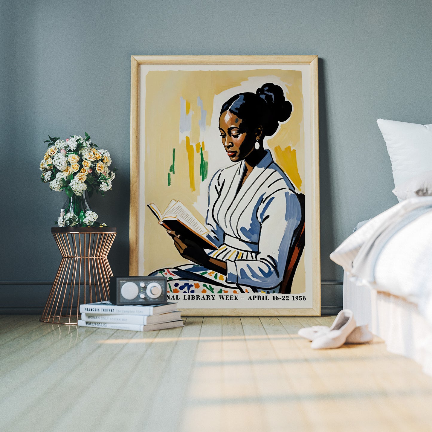 National Library Week 1958 Reading Poster