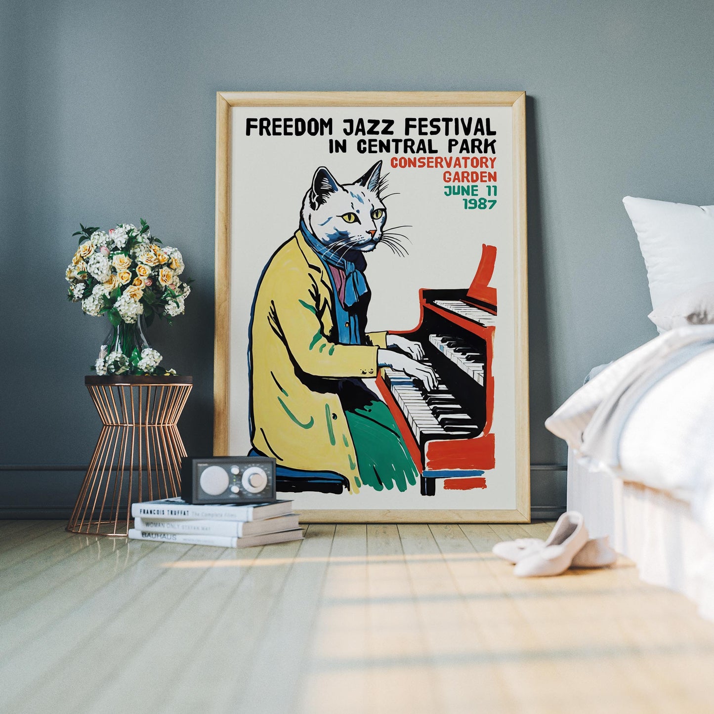 Jazz Festival Cat Poster
