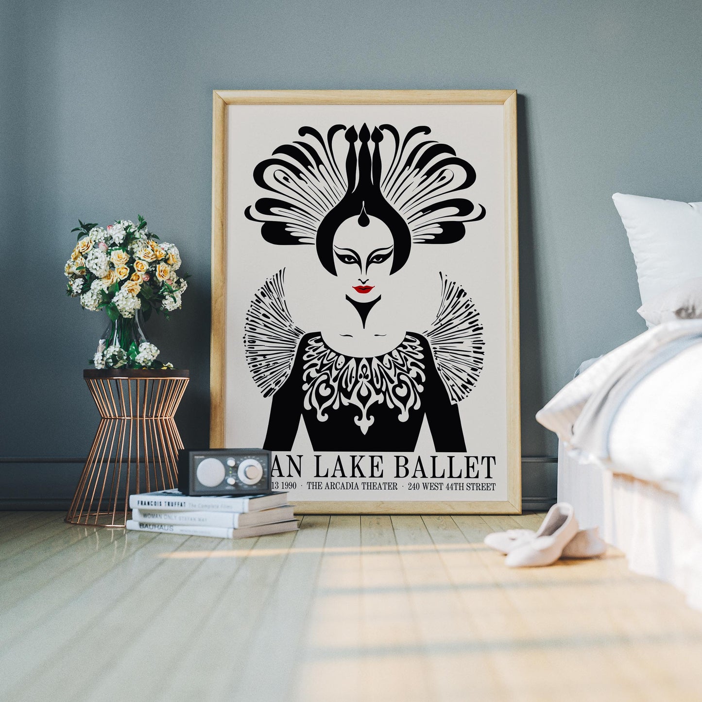 Swan Lake Art Deco Print