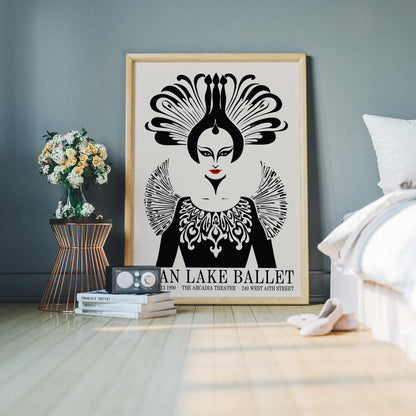 Swan Lake Art Deco Print