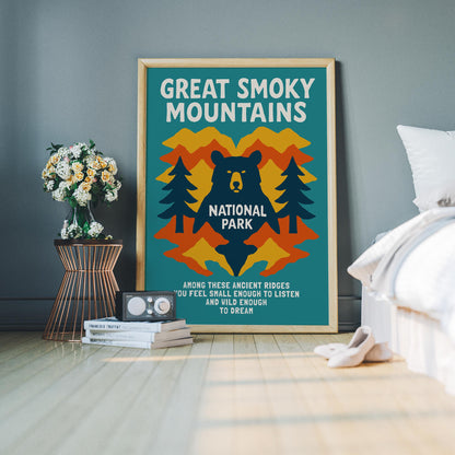 Smoky Mountains Bear Poster