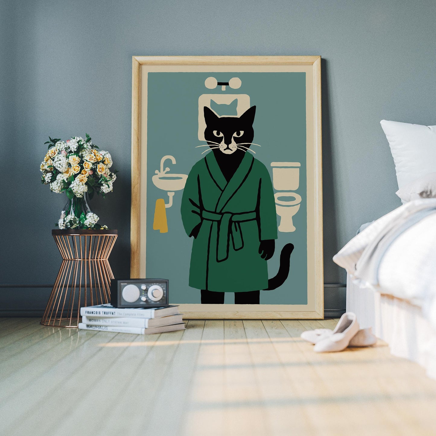 Bath Time Cat Poster