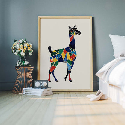 Abstract Llama Poster Print