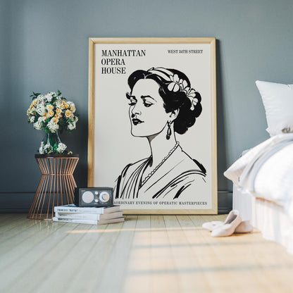 Vintage Opera Lady Poster