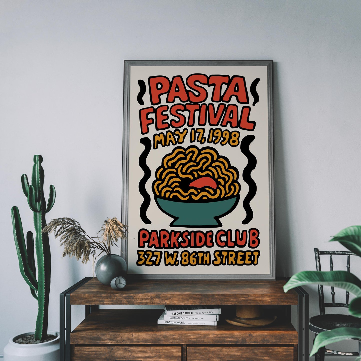 Vintage Pasta Festival Poster Wall Art