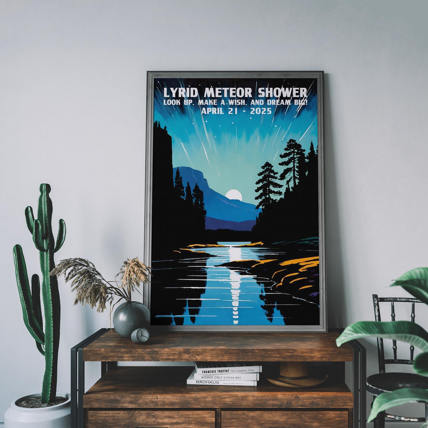 Meteor Shower Night Poster