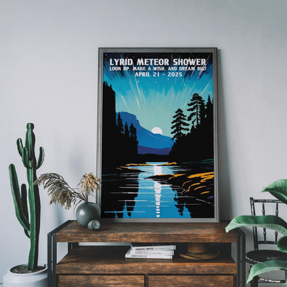 Meteor Shower Night Poster