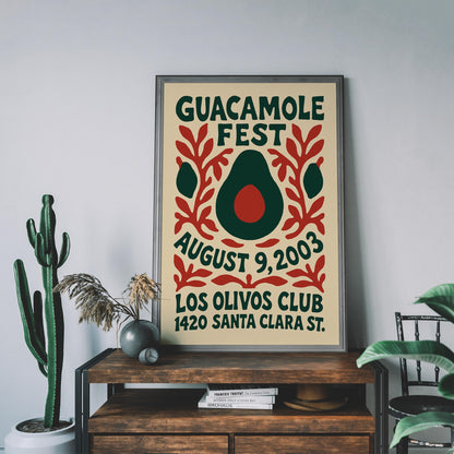 Guacamole Fest Retro Poster