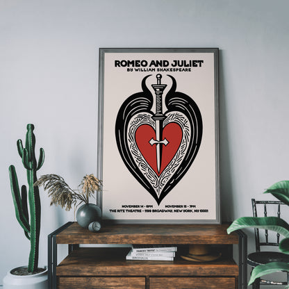 Romeo and Juliet Shakespeare Theater Poster