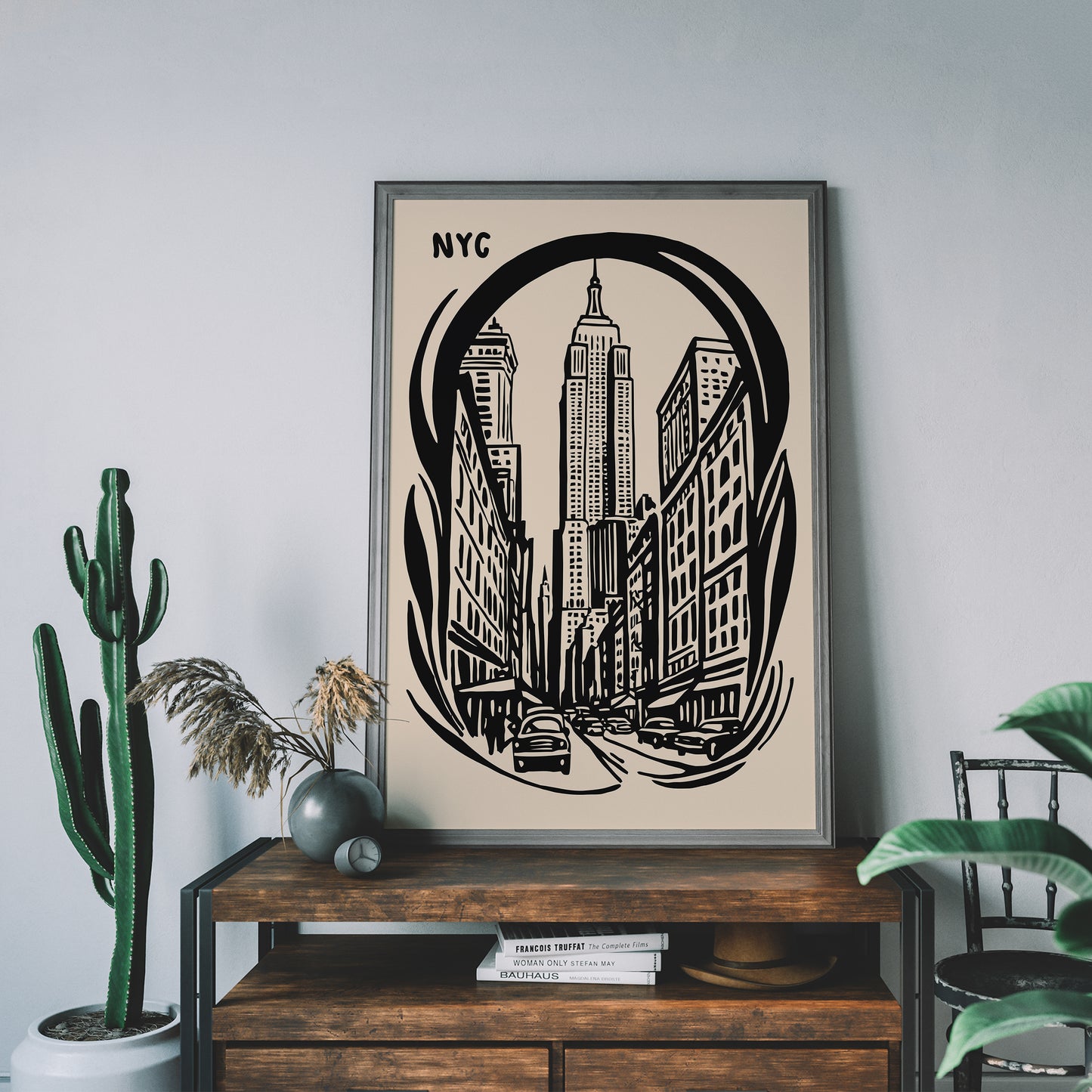 New York City Black Ink Poster