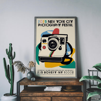 Photography Festival Camera Poster Print