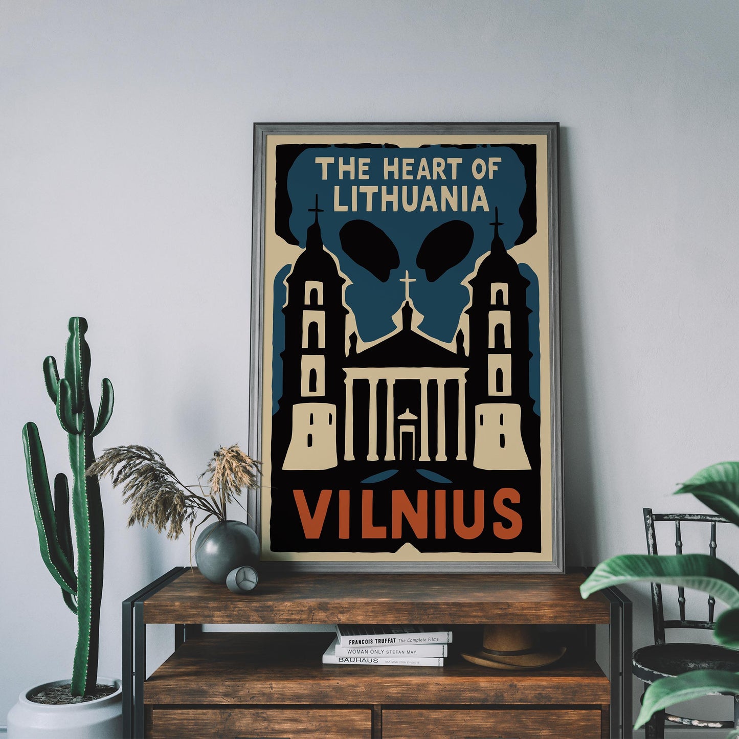 Vilnius City Landmark Poster