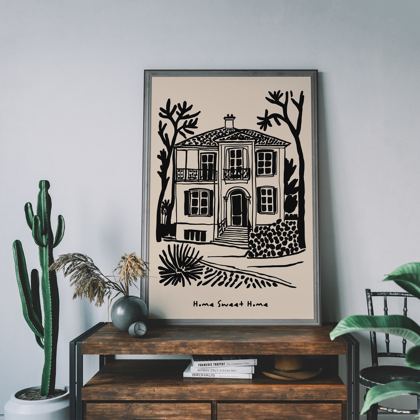 Home Sweet Home Black Ink Poster