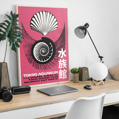 Pink Shells – Japanese Exhibit Poster