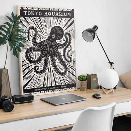 Tokyo Aquarium Octopus Poster