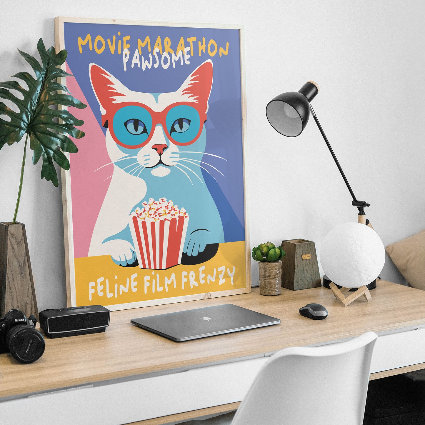 Pawsome Movie Marathon, Kids Room Art Print