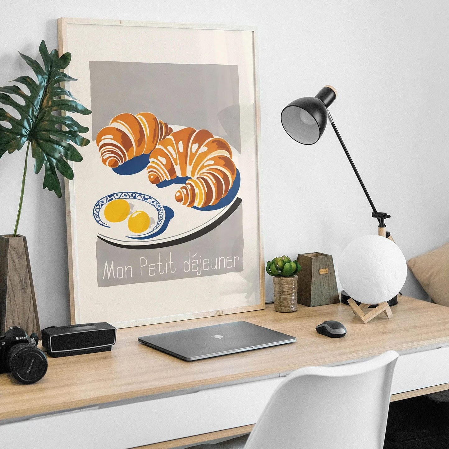 French Breakfast Croissant Poster