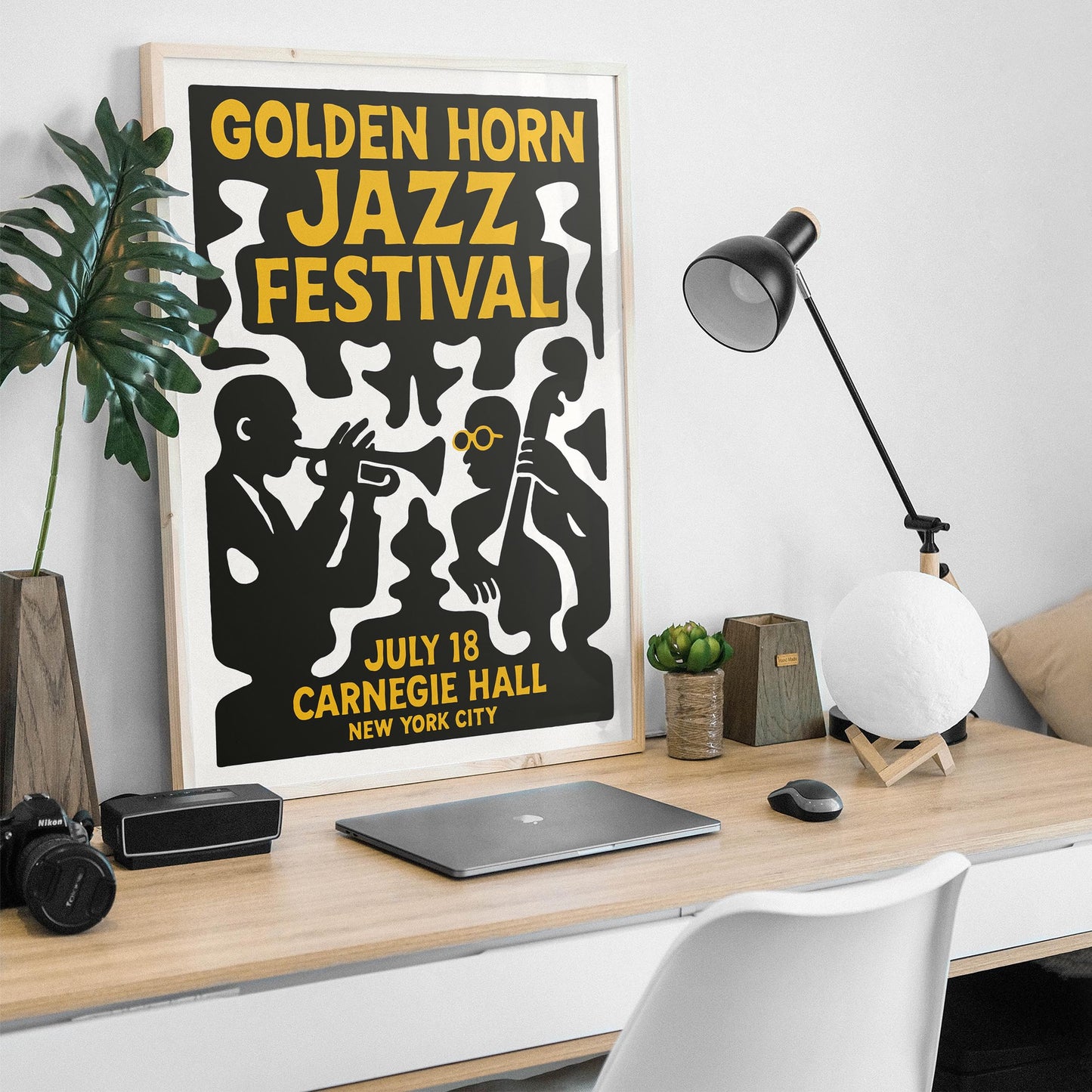 Retro Jazz Festival Poster Print