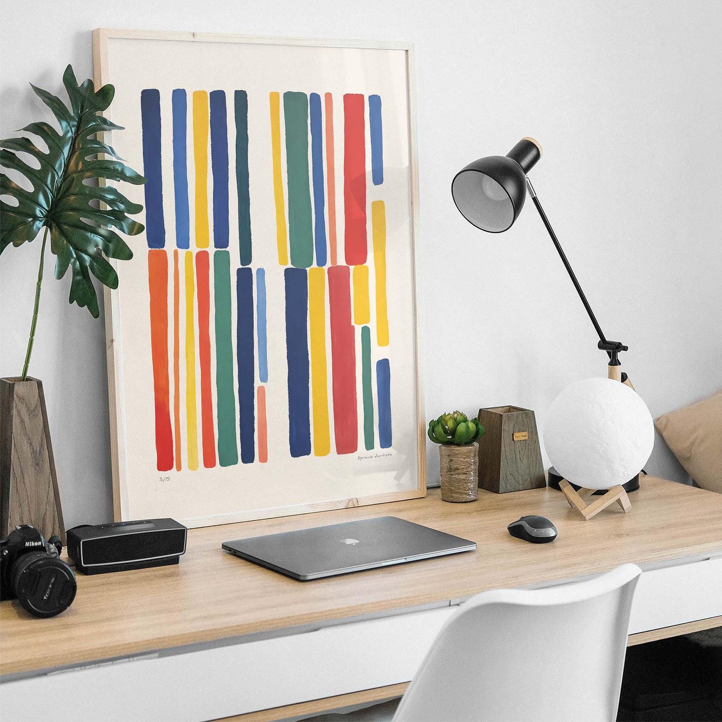 Color Block Abstract Wall Print