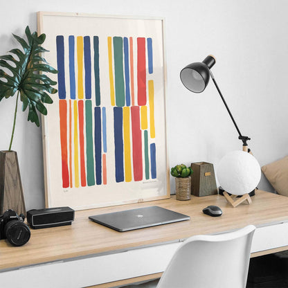 Color Block Abstract Wall Print