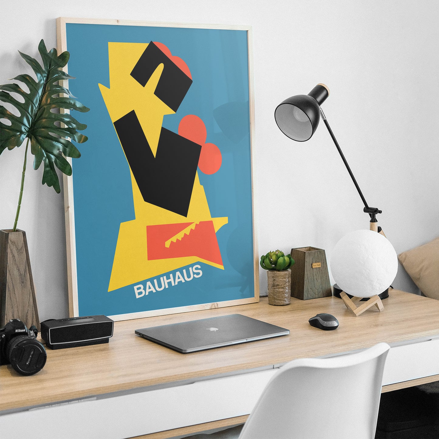 Bauhaus Shapes Retro Poster