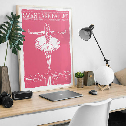 Swan Lake Ballet Performance Poster