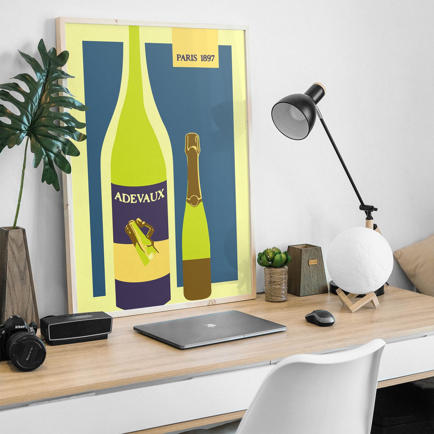 Adevaux French Wine Vintage Poster