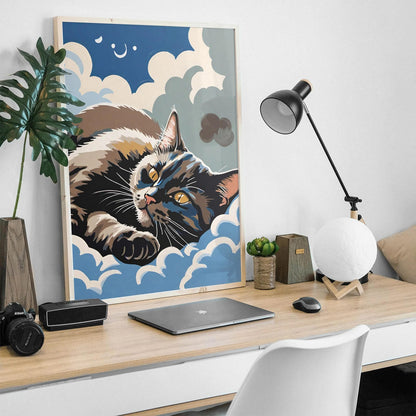 Sleepy Cat Art Print