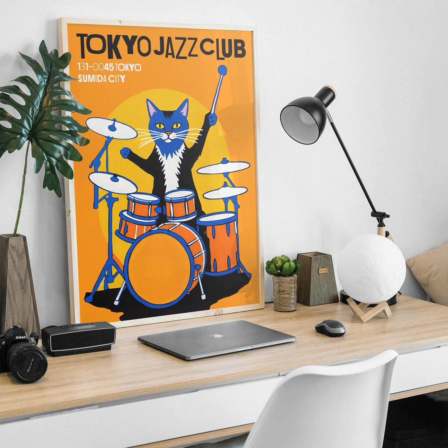 Tokyo Jazz Club - Cat Drummer Poster
