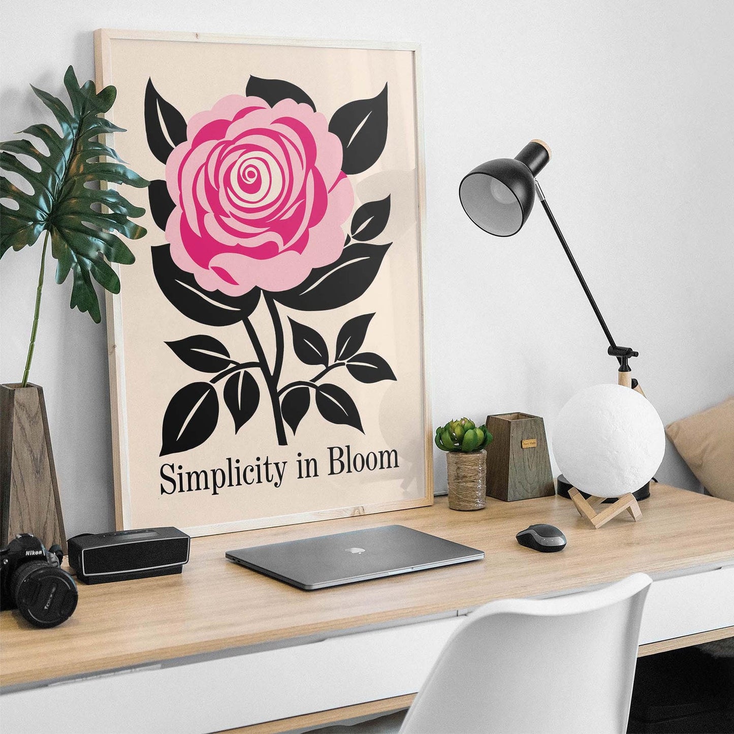 Simplicity in Bloom Elegant Rose Art Print