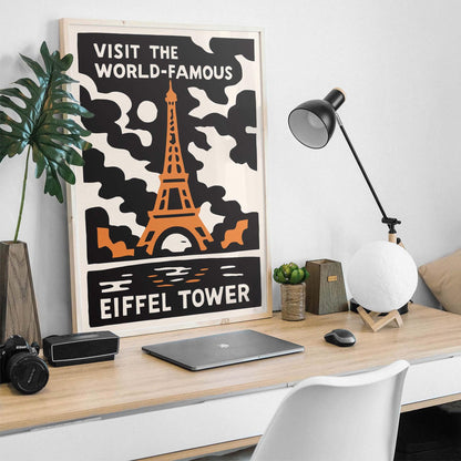Eiffel Tower Travel Poster Print