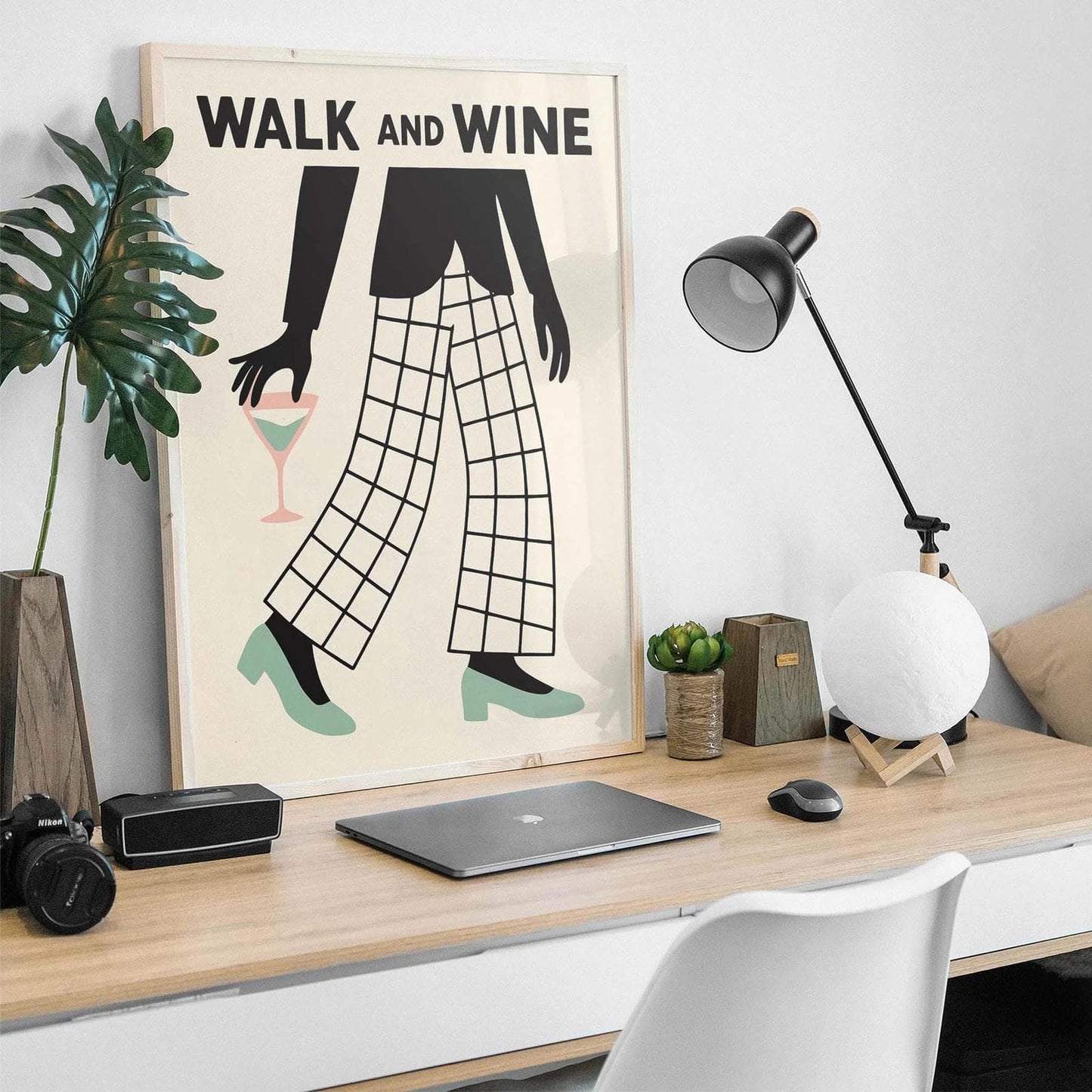 Walk and Wine - Chic Lifestyle Print