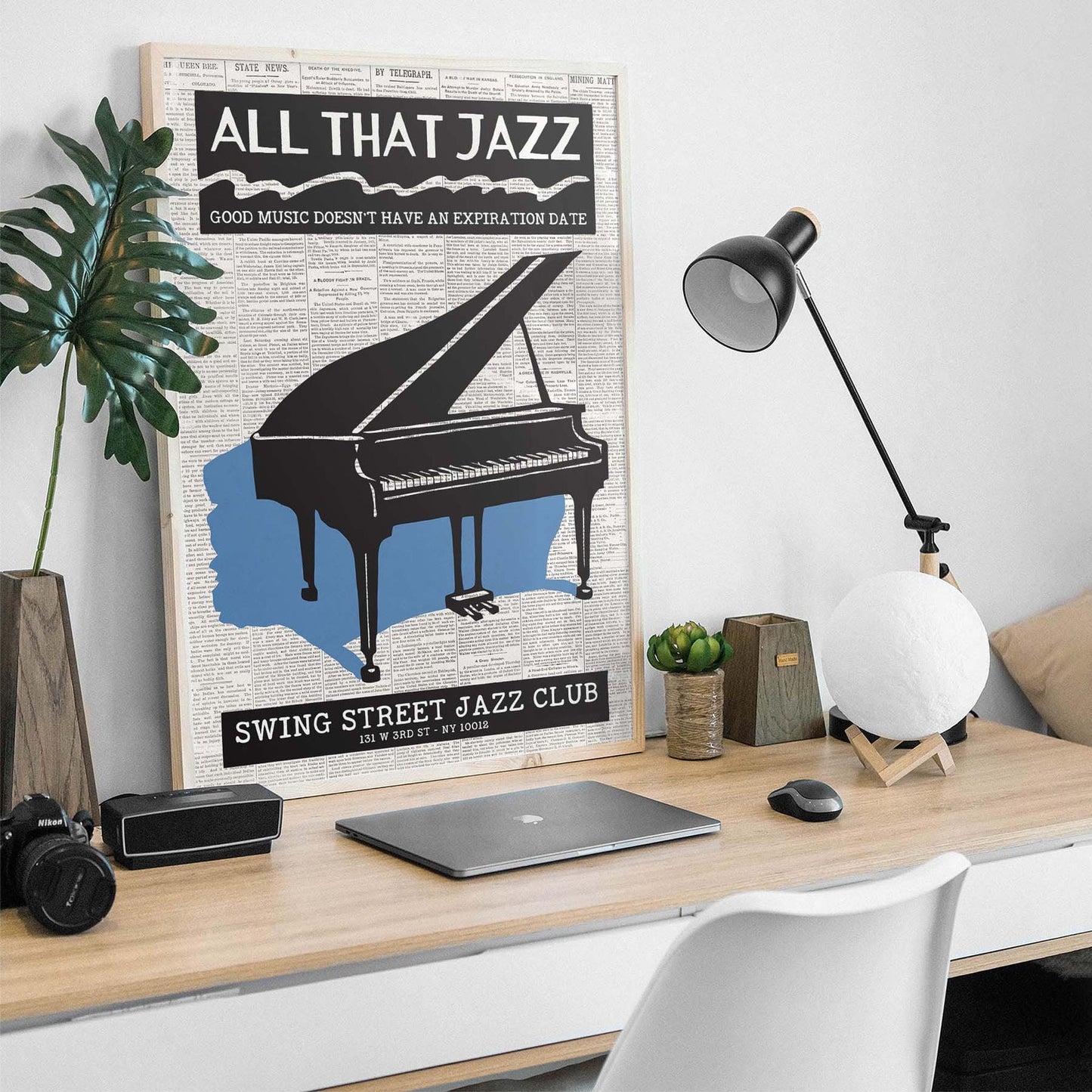 All That Jazz Vintage Piano Poster