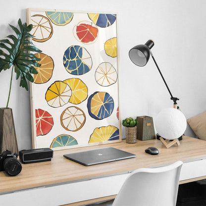 Citrus Slices Abstract Fruit Wall Art Print