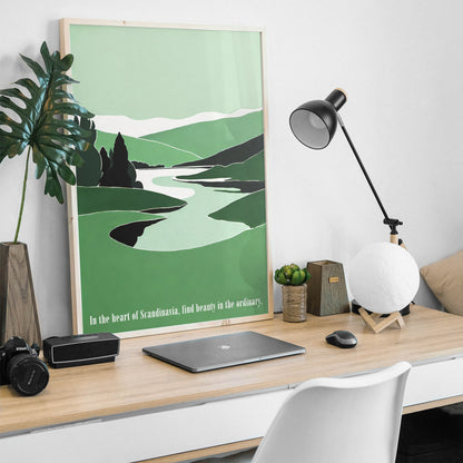 Scandinavian Landscape Wall Art Print