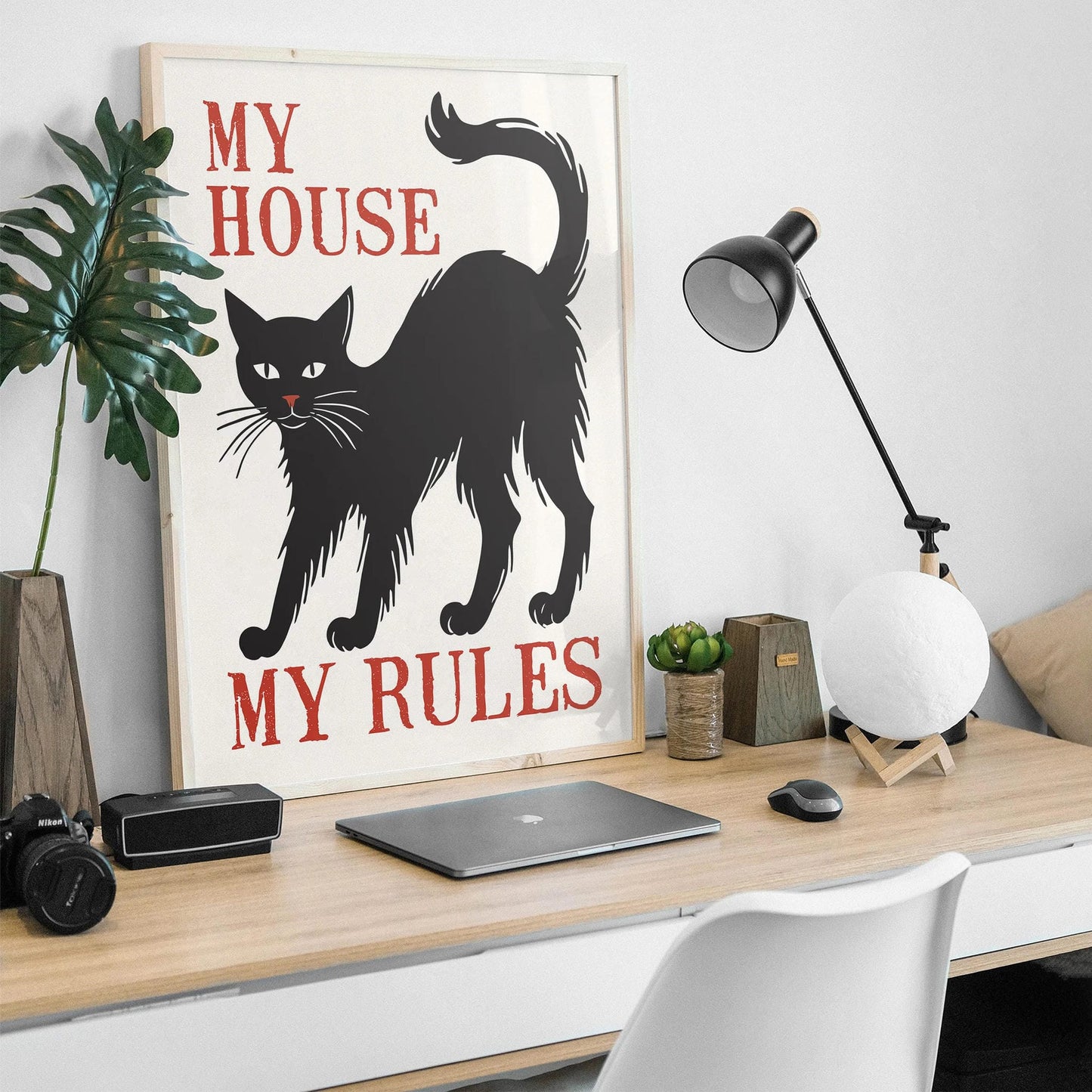 My House My Rules Cat Poster