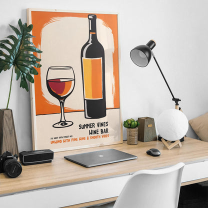 Summer Vines Wine Bar Poster Print
