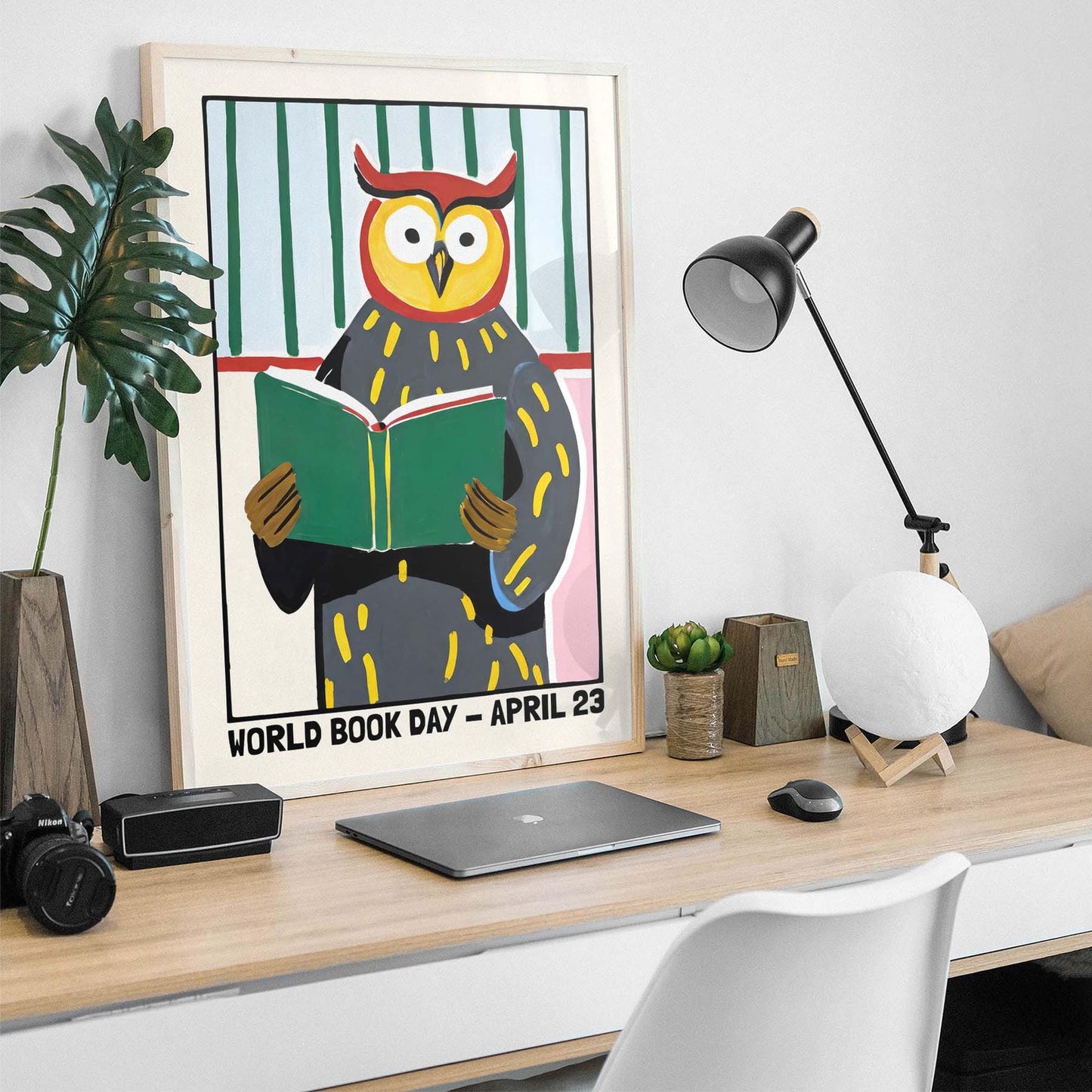 World Book Day Owl Poster Print