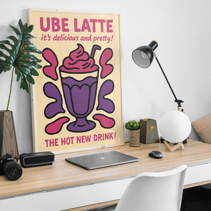 Ube Latte Poster Print