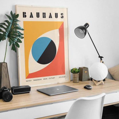 Bauhaus Eye Geometric Poster Print
