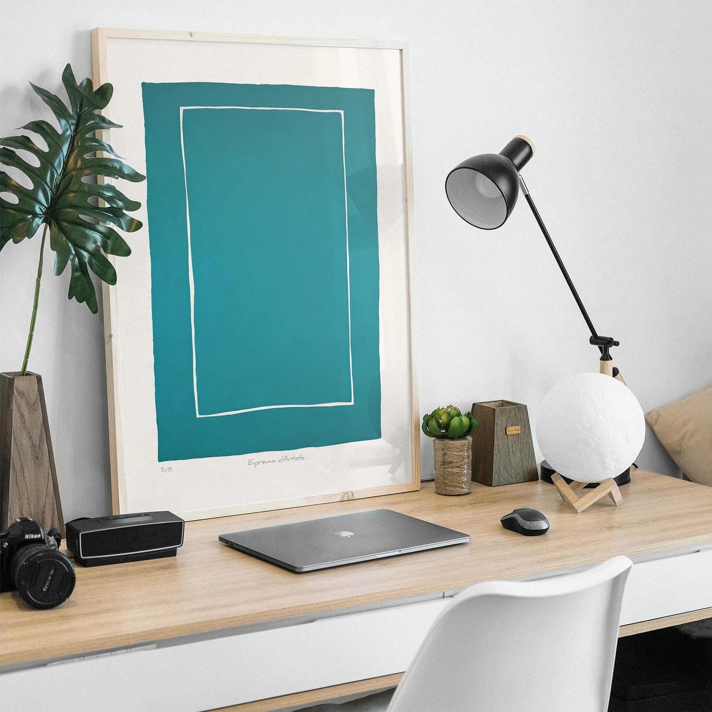 Bold Teal Abstract Poster
