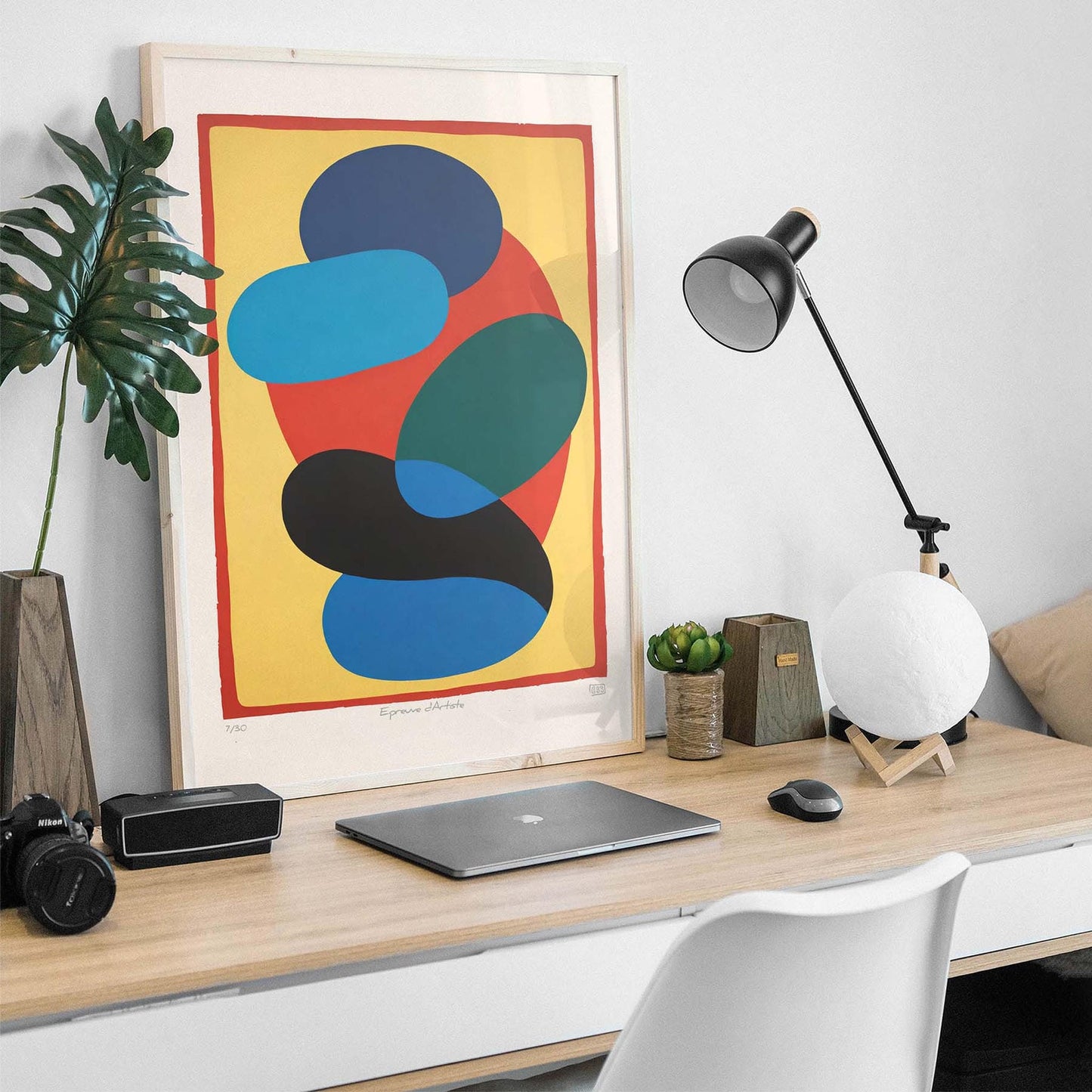 Bold Abstract Ellipse Composition Poster